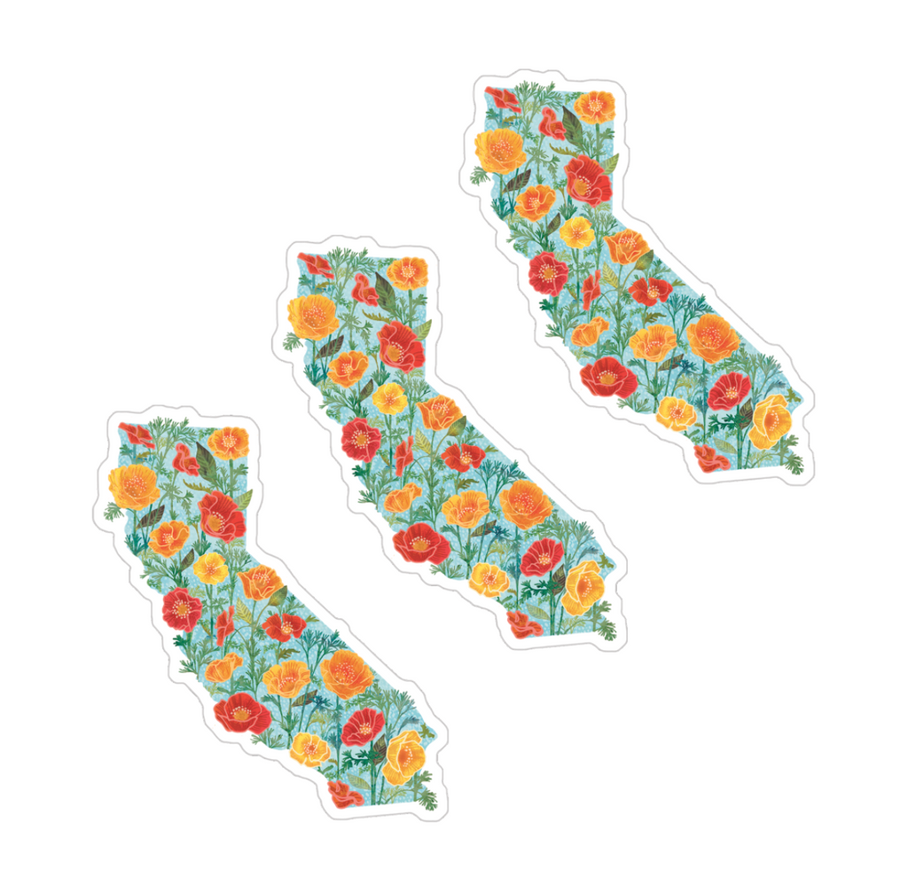 California Sticker Set of 3